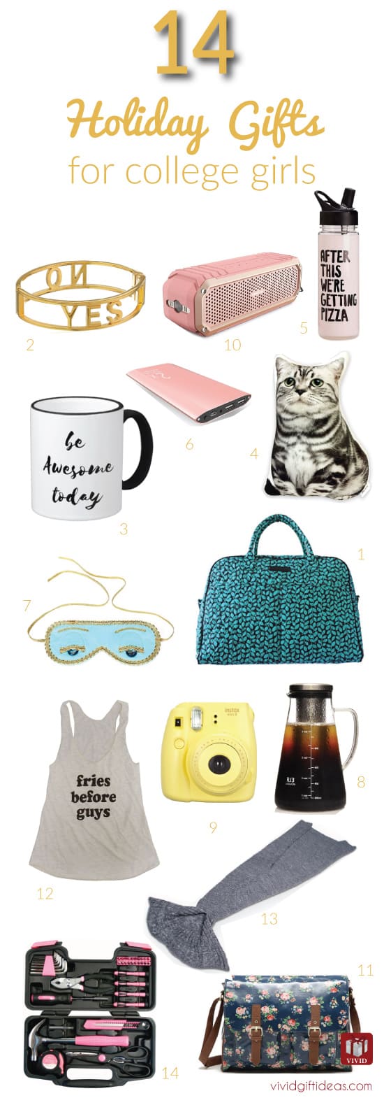 14 Great Christmas Gift Ideas for College Girls - Vivid's Gift Ideas