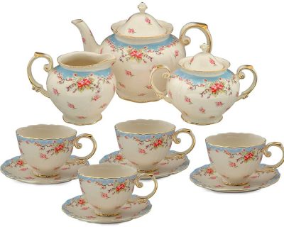 Gracie China Vintage Porcelain 11-Piece Tea Set