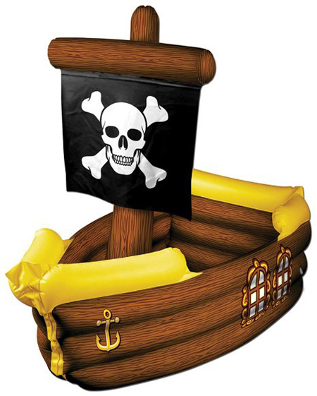 Inflatable Pirate Ship Floating Cooler