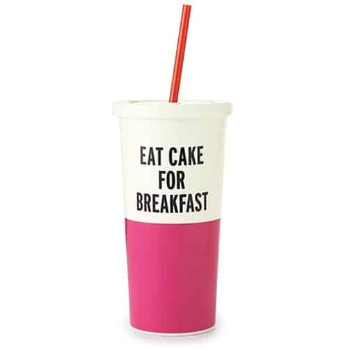 kate spade Eat Cake for Breakfast Insulated Tumbler | Teenage Girl Birthday Gifts