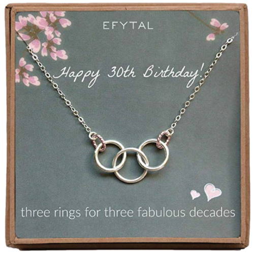 Happy 30th Birthday Necklace