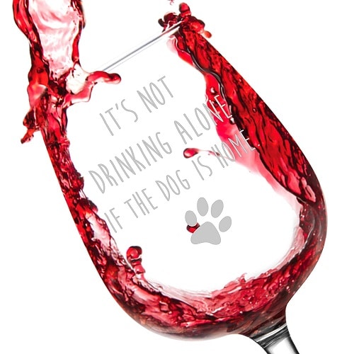 Dog Lovers Quote Wine Glass | Gifts for dog lovers