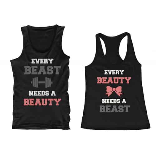 His and Her Matching Tank Tops for Couples