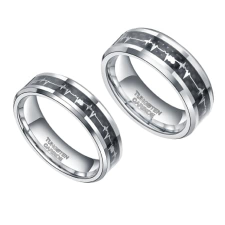 Heartbeat Couple Ring