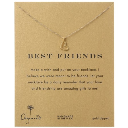 Dogeared "Best Friends" Heart Pendant Necklace