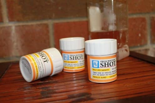 Prescription Pill Bottle Shot Glass Set