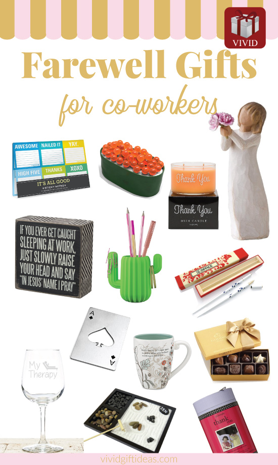 Farewell Gifts For Departing Coworkers Goodbye Gift Ideas Female And Male Colleagues