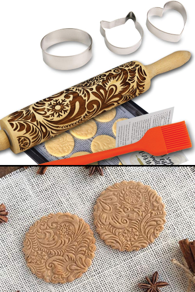 Paisley Embossed Rolling Pin