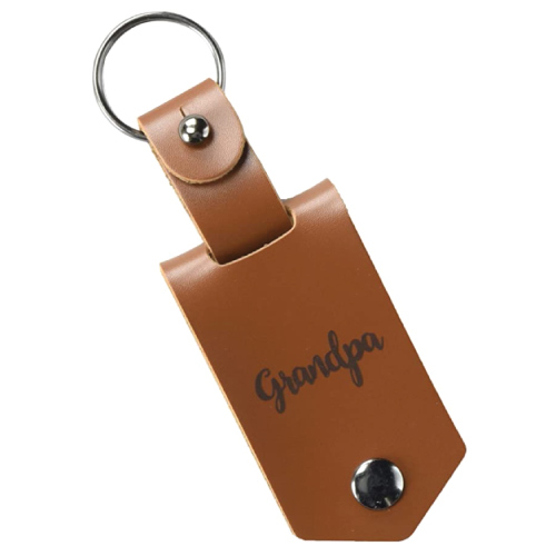 Grandpa Leather Keychain