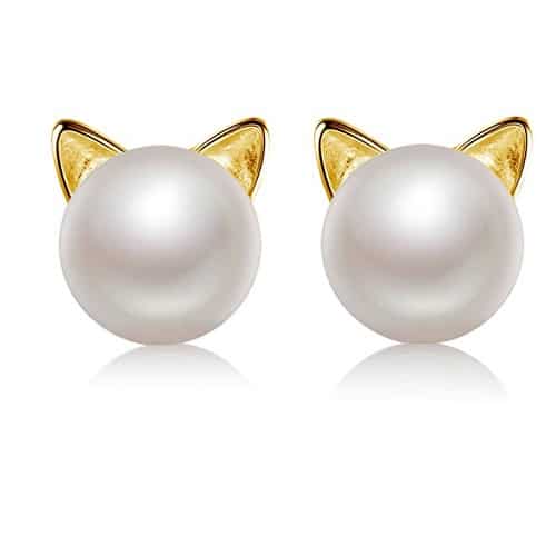Cat Pearl Earrings 
