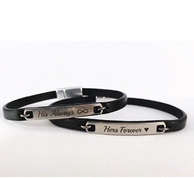 Always and Forever Couple Leather Bracelet
