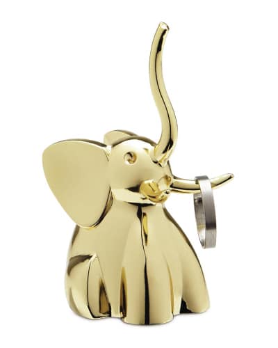 Gold Elephant Ring Holder - best wedding gift ideas for bride and groom