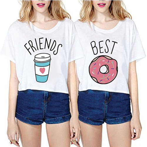 Donut and Coffee Matching Tops