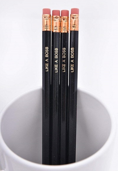 Like A Boss Inspirational Pencils | College Gifts for Guys