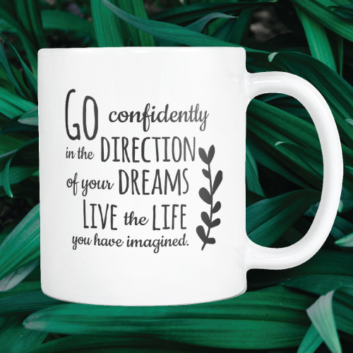 Go Confidently Henry David Thoreau Quote Mug
