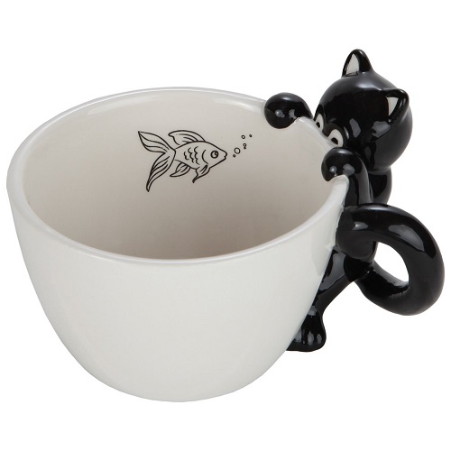 Fishing Black Cat Mug | Coffee Mugs