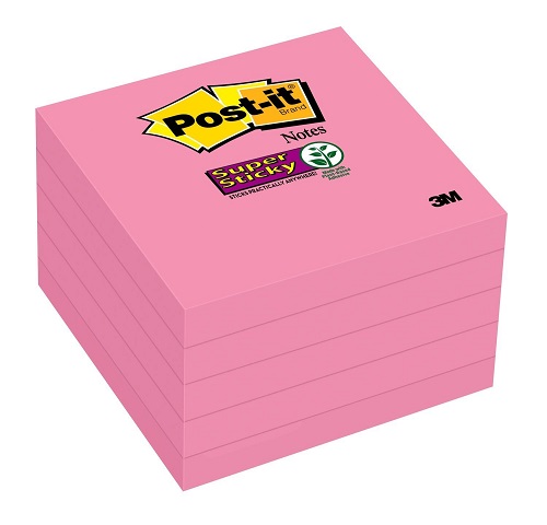 Pink Supplies For School and Office - Post-it Super Sticky Notes