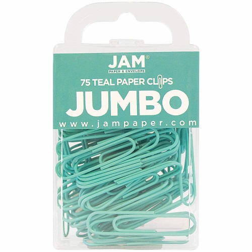 JAM Paper Colored Jumbo Paper Clips