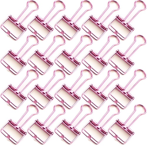 Pink Metal Long Tail Clip