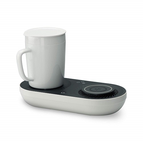Wireless Qi-Certified Fast Charger with Mug Warmer
