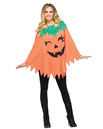 Adult Pumpkin Poncho