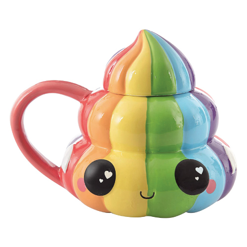 Rainbow Poop Emoji Coffee Mug