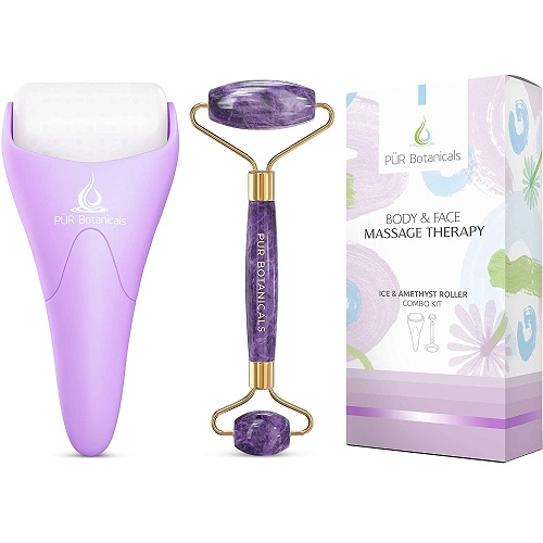 PUR Botanicals Ice and Amethyst Roller for Face 2-in-1 Set