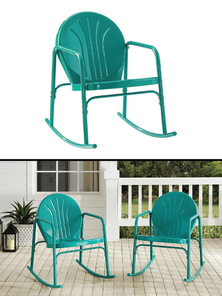Griffith Retro Metal Outdoor Rocking Chairs