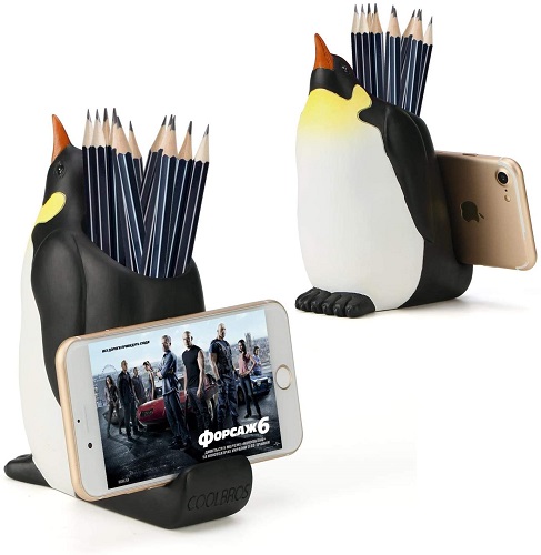 Pen Pencil Holder with Phone Stand